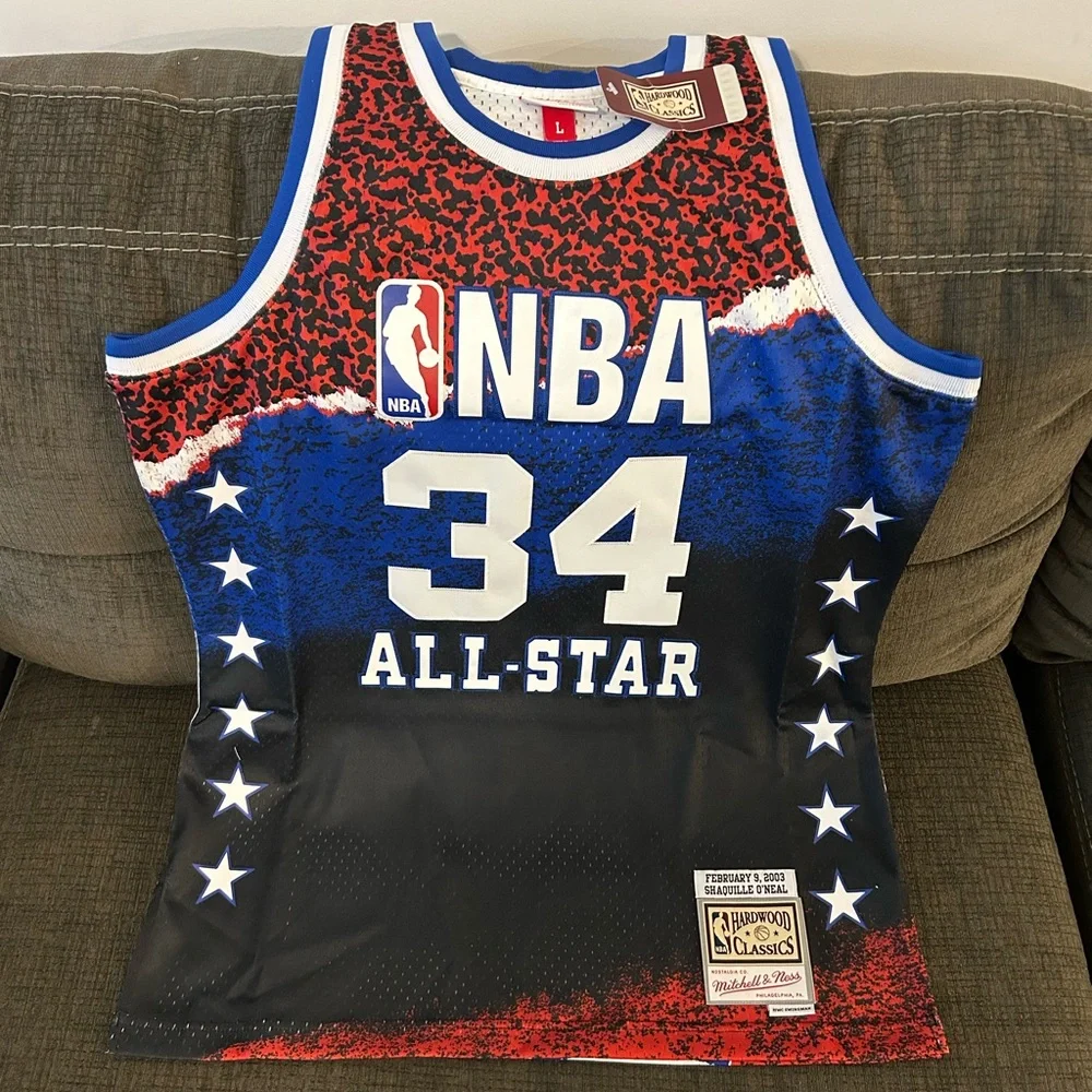 $150 Mitchell & Ness Shaquille O'Neal All Star 2003 Swingman Jersey Men’s Sz: L - Picture 1 of 6